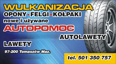 Wulkanizacja | Pomoc Drogowa | Wymiana Opon Kół 24h 🚗 Na Skarpie 20 Tomaszów Maz. 🏎️ Felgi Przechowalnia Opon Holowanie 🚙